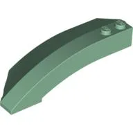Brick Wedged, Curved 8 x 3 x 2 Open Right / Sand Green