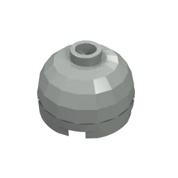 Brick Round 2 x 2 Dome Top, Blocked Open Stud, No Bottom Axle Holder / Light Gray