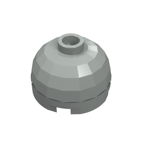 Lego Brick Round 2 x 2 Dome Top, Blocked Open Stud, No Bottom Axle Holder / Light Gray