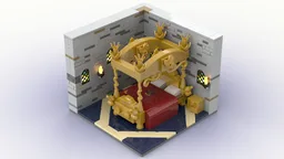 Golden Four-poster Bed
