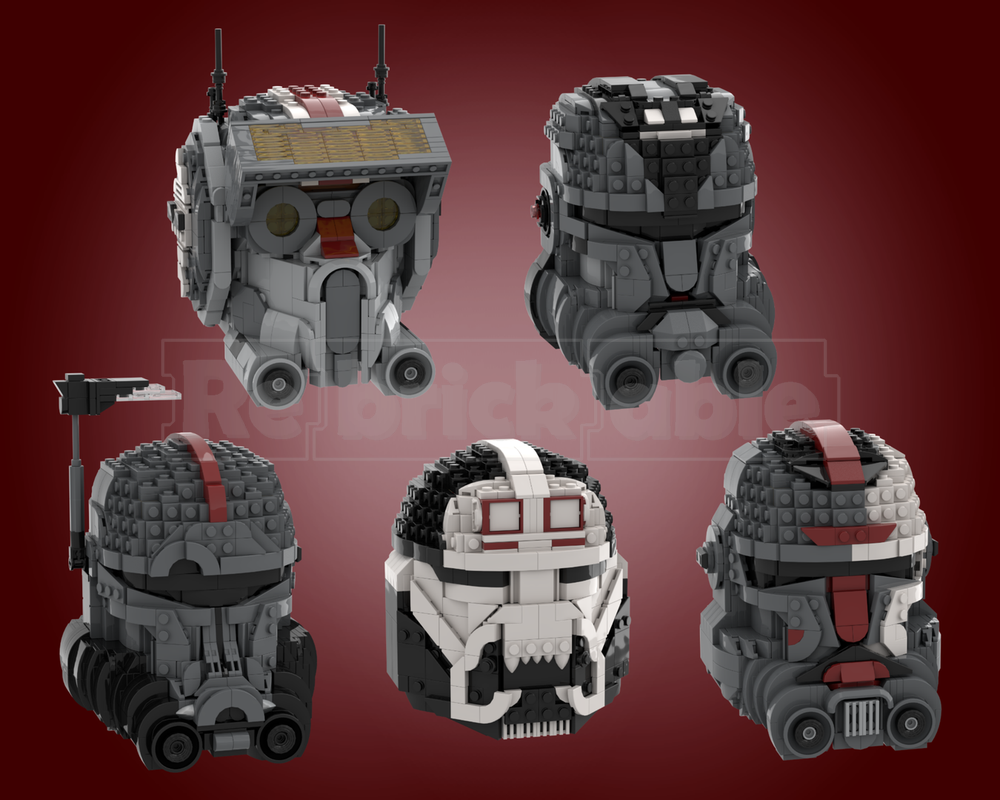 Lego The Bad Batch Helmet BUNDLE