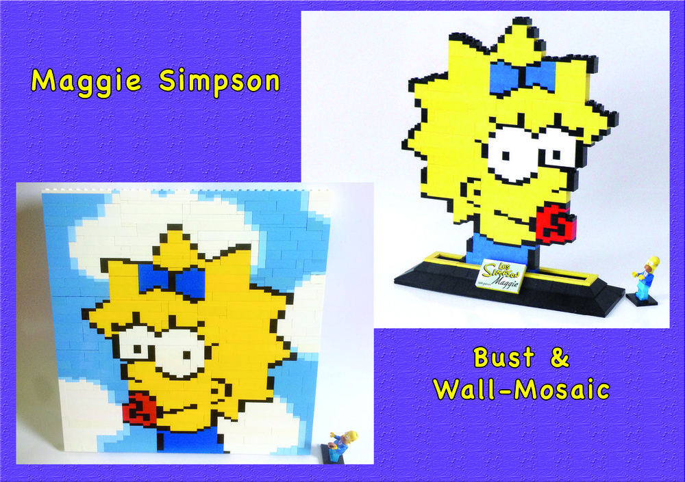 Lego Mosaic Maggie Simpson