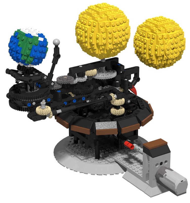 Lego Planet Orrery with shining Sun (MOD)