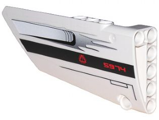 Lego Technic, Panel Fairing #17 Large Smooth, Side A with '5974' and Air Intake Pattern (Sticker) - Set 5974