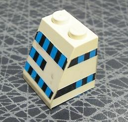Lego Slope 65 2 x 2 x 2 without Bottom Tube with Ferry Windows Pattern Left (Stickers) - Set 1554