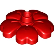 Duplo Plant, Flower with 1 Top Studs / Red
