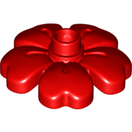 Lego Duplo Plant, Flower with 1 Top Studs / Red
