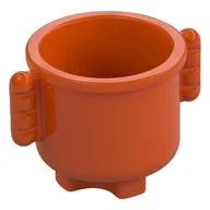 Duplo Kettle with Closed Handles 2 x 2 x 1.5 / Reddish Orange