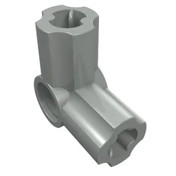 Technic Axle and Pin Connector Angled #6 - 90° / Light Gray