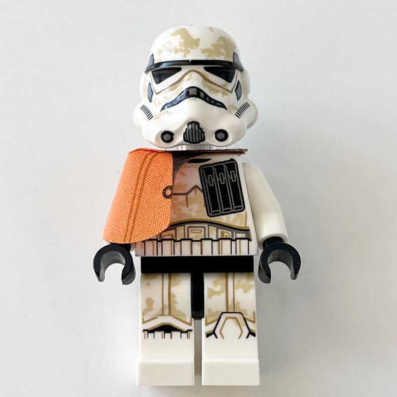Lego Sandtrooper Squad Leader / Captain, Orange Pauldron, Neck Bracket