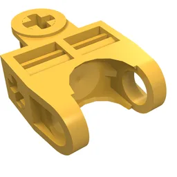Technic Axle Connector 2 x 3 with Ball Socket, Open Sides / Bright Light Orange