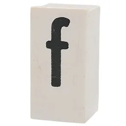 Tile Special 1 x 2 x 5/6 with Stud Hole in End with 'f' Print