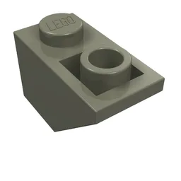 Brick Sloped Inverted 45° 2 x 1 / Dark Gray