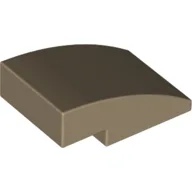Brick Curved 3 x 2 No Studs / Dark Tan