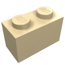 Brick 1 x 2 / Tan