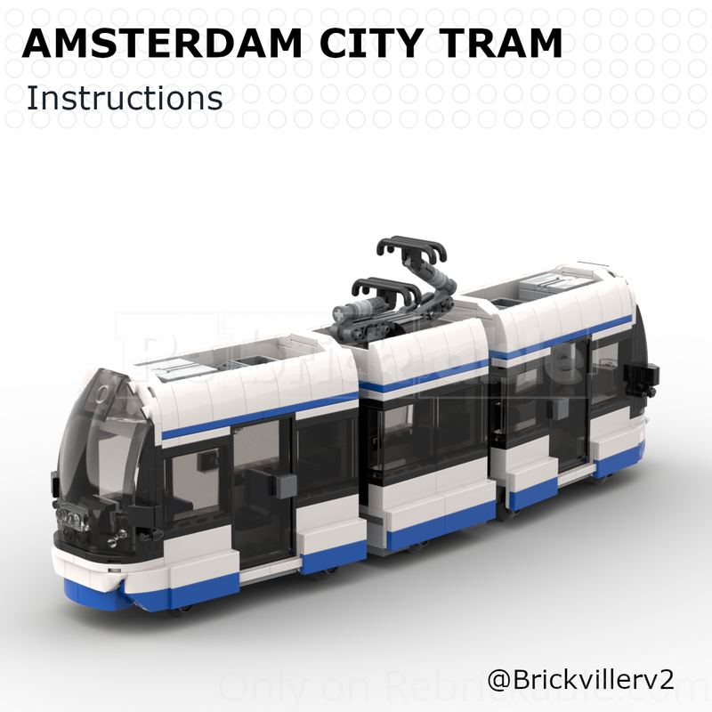 Lego Amsterdam city tram (8404 remake)