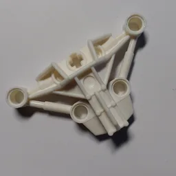 Large Figure Skeletal, Torso, Upper, with Axle Holes and 4 Holes (Mistika) / White