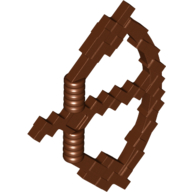 Lego Weapon Bow and Arrow, Blocky / Reddish Brown