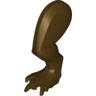 Lego Animal Body Part, Dinosaur, Tyrannosaurus Rex / Indominus Rex / Carnotaurus Leg, Left, with Pin [Plain] / Dark Brown