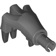 Lego Animal Body Part, Dinosaur, Foot / Hand / Manus with Black Claws Print / Dark Bluish Gray