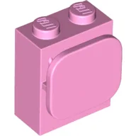Brick Special 1 x 2 x 2 with Photo Clip / Bright Pink