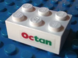 Brick 2 x 3 with Octan Pattern Right (Sticker) - Sets 6397 / 6472