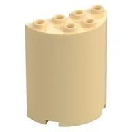Cylinder Half 2 x 4 x 4 / Tan