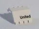 Panel 2 x 4 x 3 1/3 with Hinge with 'United' Pattern (Sticker) - Set 1682