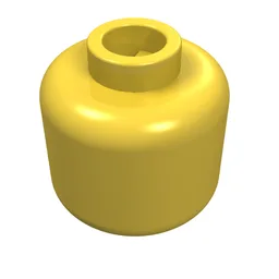 Minifig Head [Plain] [Blocked Open Stud] / Yellow