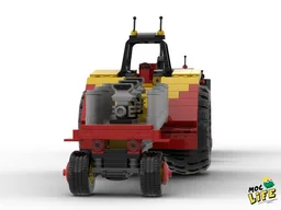 Pulling tractor with sled