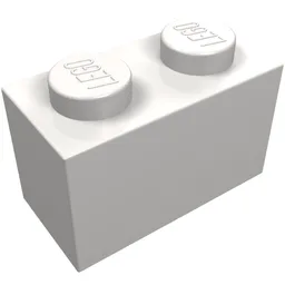 Brick 1 x 2 / Very Light Bluish Gray