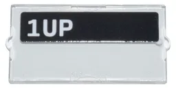 Glass for Window 1 x 2 x 3 with White '1UP' on Black Background Pattern (Sticker) - Set 10323