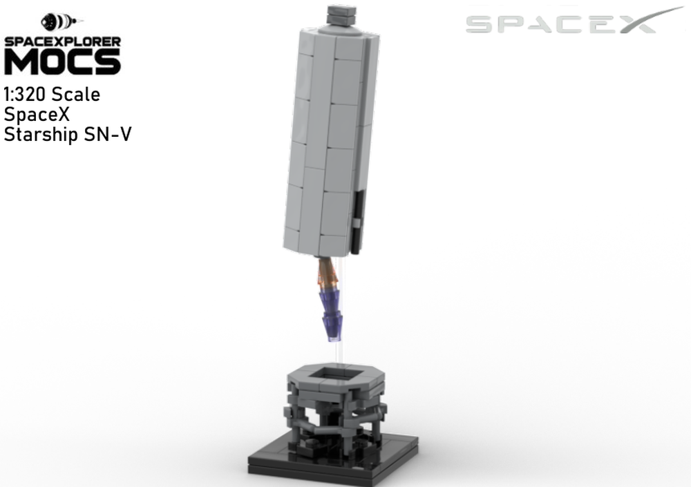 Lego 1:320 Scale SpaceX Starship SN-V/SN-VI