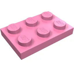Plate 2 x 3 / Medium Dark Pink