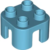 Duplo Chair with no Back / Stool / Medium Azure