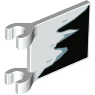 Flag 2 x 2 Square [Thick Clips] with Icicles on Black Back Print