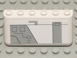 Windscreen 2 x 6 x 2 with SW Gunship Panel Pattern Upper Left (Sticker) - Set 7163