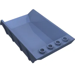 Tipper Bed 4 x 6, Open Studs / Sand Blue