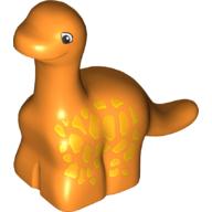Lego Duplo Dinosaur Brachiosaurus Baby with Yellow Spots Print / Orange