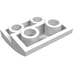 Brick Curved Inverted 2 x 2 x 2/3 / White