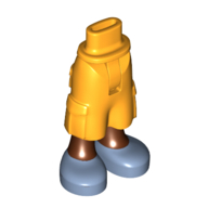 Lego Minidoll Hips and Cargo Pants with Reddish Brown Legs and Sand Blue Sandals Print [Thin Hinge]