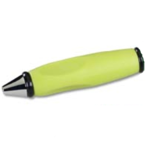 Lego Pen Body, with Chrome Tip, Black Ends / Lime