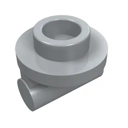 Plate Special Round 1 x 1 with Hollow Stud and Bar on Underside / Light Bluish Gray