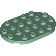 Plate Round 4 x 6 / Sand Green