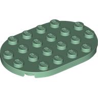 Lego Plate Round 4 x 6 / Sand Green
