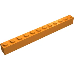 Brick 1 x 12 / Orange