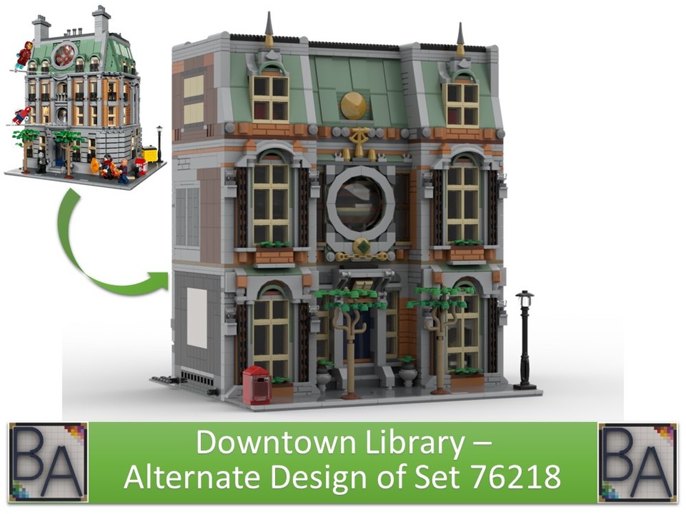 Lego Downtown Library - Alternate Design of Set 76218
