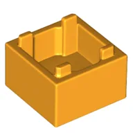Container Box 2 x 2 x 1 Reinforced Bottom / Bright Light Orange