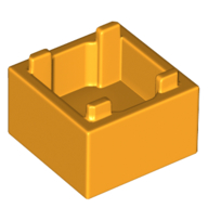 Lego Container Box 2 x 2 x 1 Reinforced Bottom / Bright Light Orange