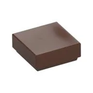 Tile 1 x 1 with Groove / Brown